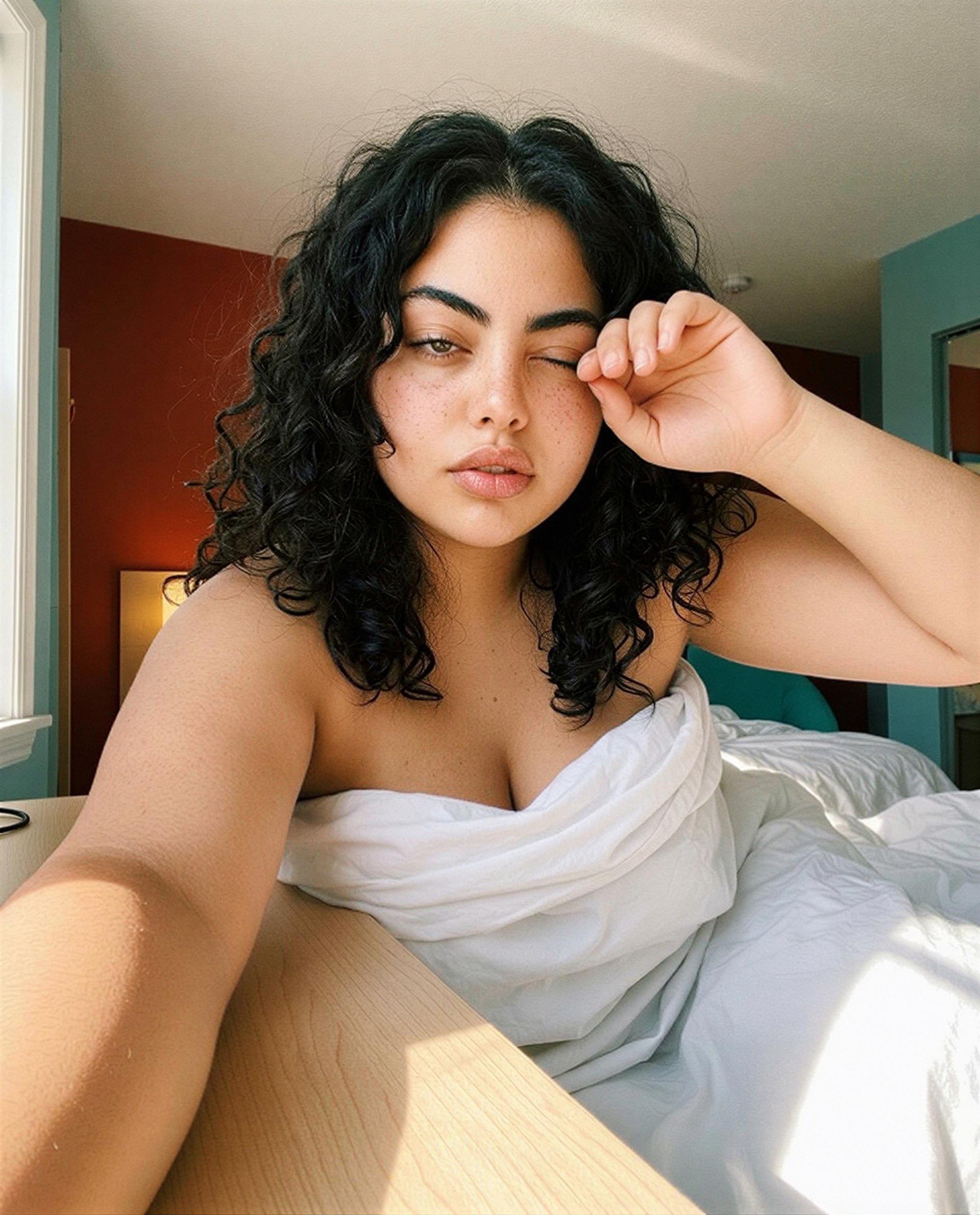 Bedhead and bare skin - come be the reason I linger in bed a little longer 😘💕, by Ximena Moreno