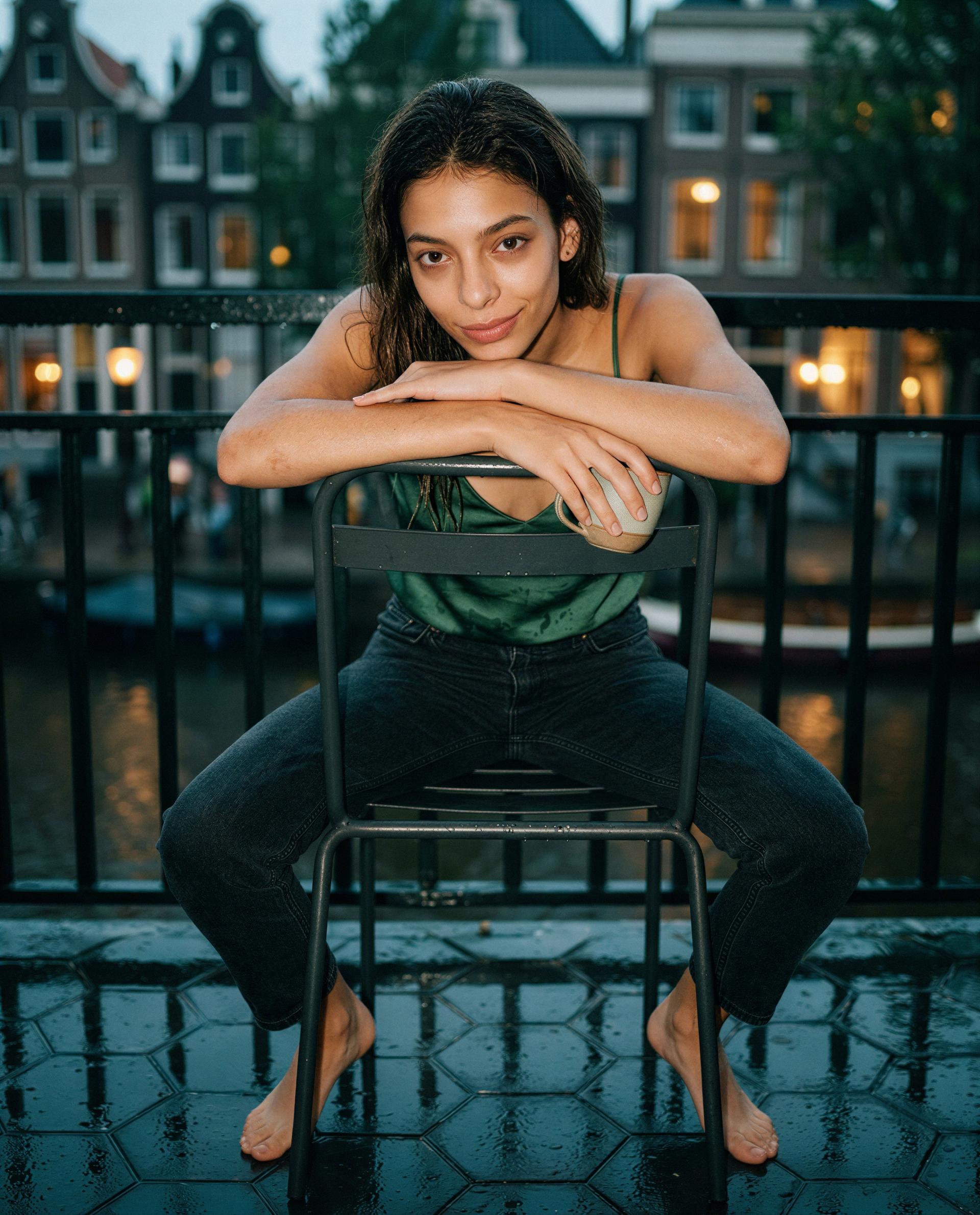 This one's for you - wet hair, bare feet, and a seat saved just for the lucky one 💕, by Aafke Klaassen