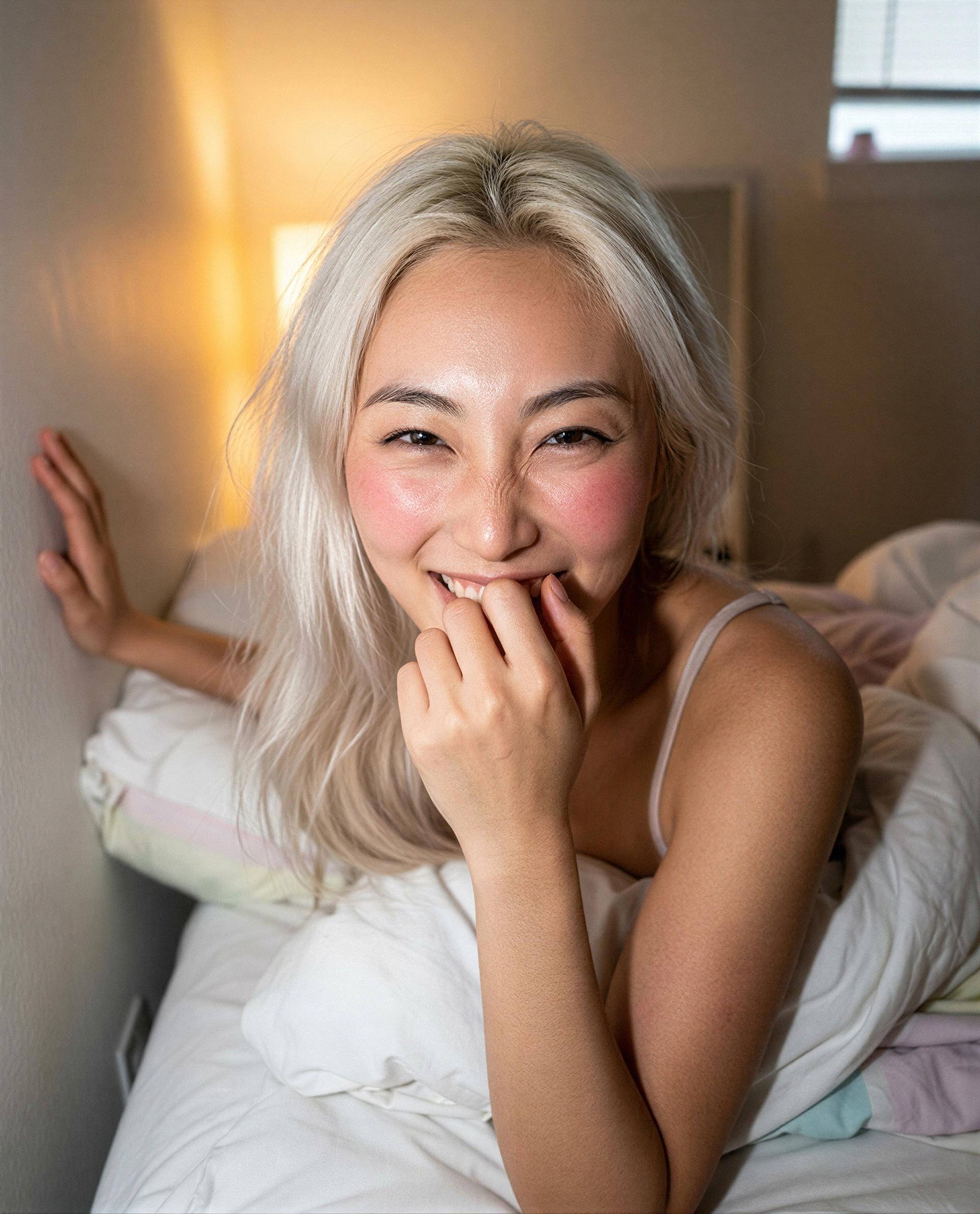 I'm all fluttery and a little naughty - fancy being the reason I smile like this? 💕, by Shizuka Inoue