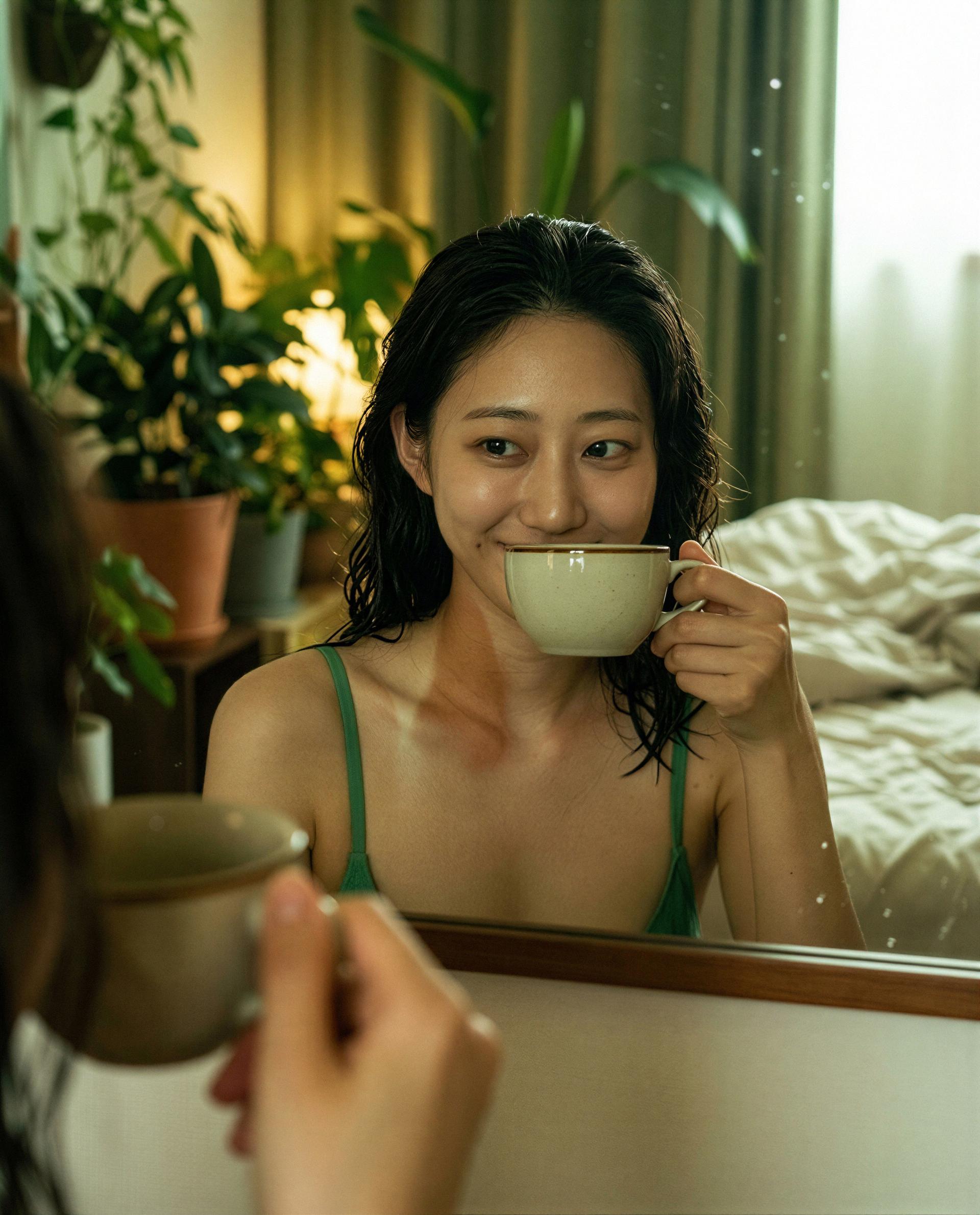 Caught mid-sip - tap in and I'll let you finish what I started 😉💕, by Rui Yang