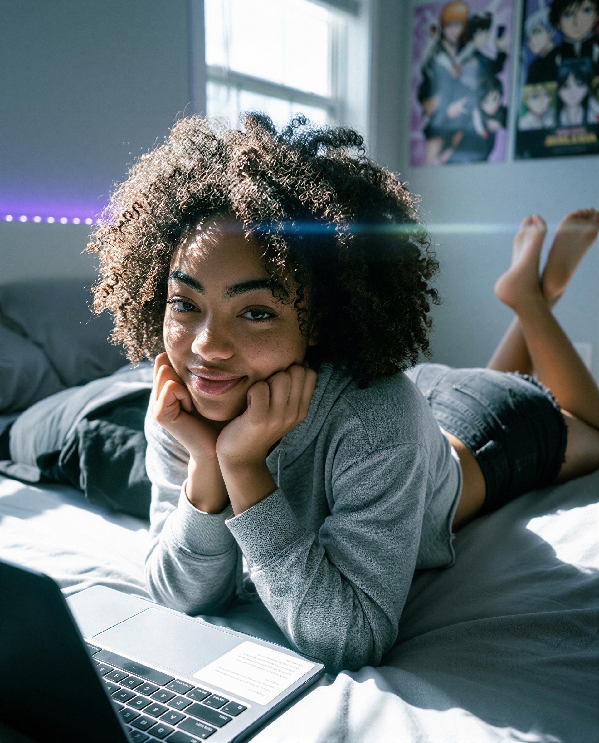 Just me, messy hair, and a VIP-only grin - want a backstage pass? 😏💕, by Aaliyana Washington