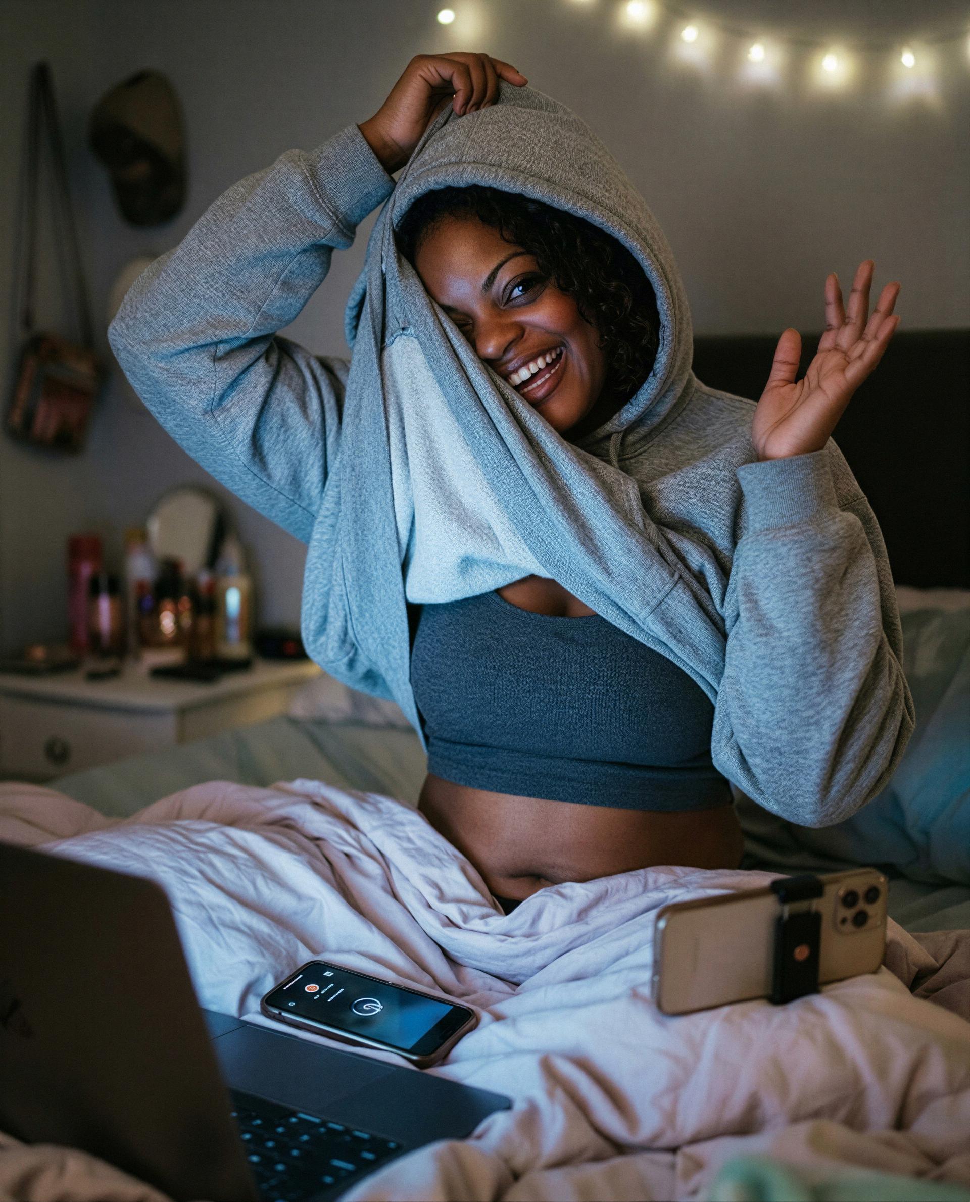 Hoodie's half off and my phone's unlocked - care to be my VIP tonight? 😉💕, by Danielle Robinson