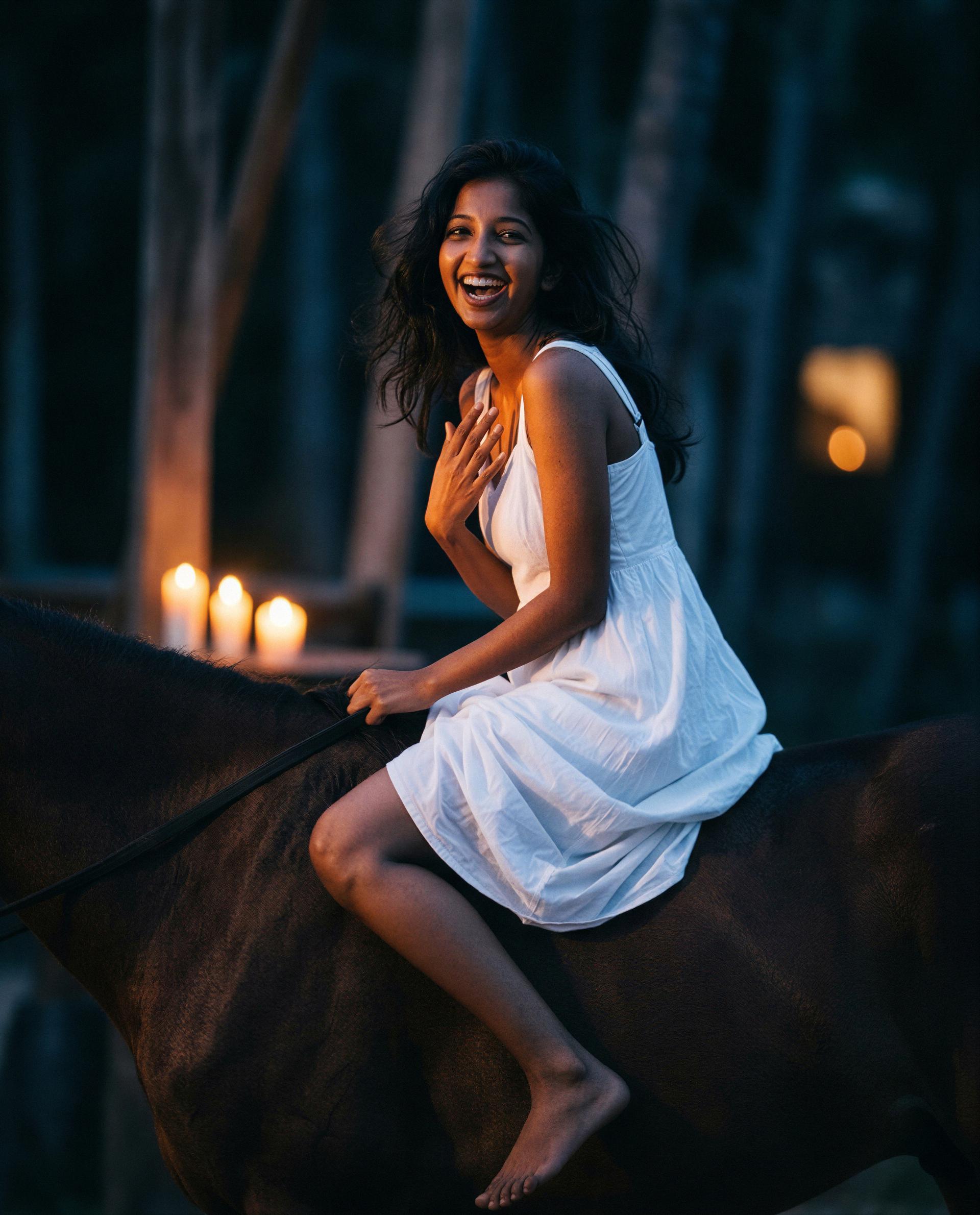 Moonlit mare, bare ankles - drop a bold message and I might let you join the chaos 😉, by Megha Mirza