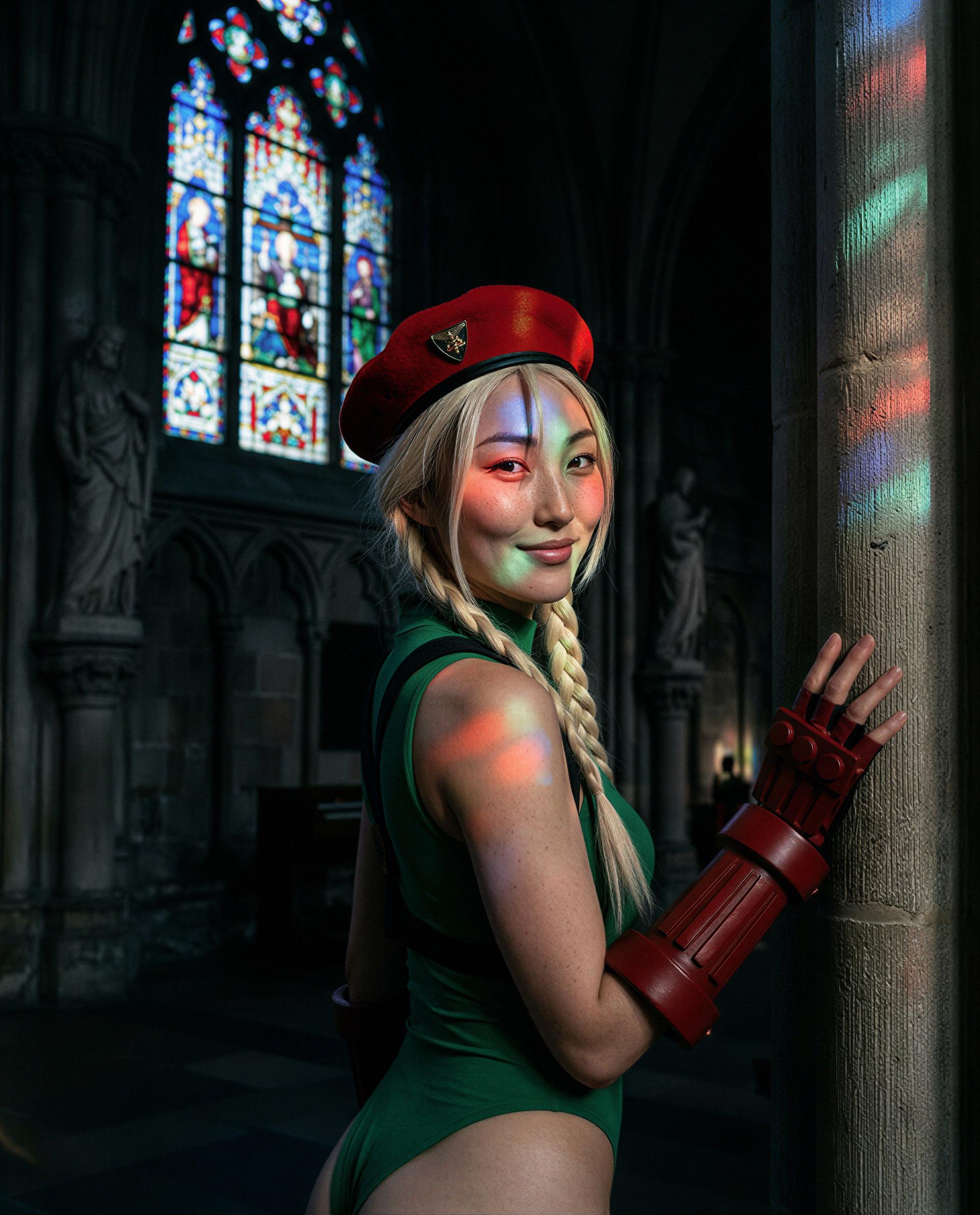 Red beret, braids, and secrets—come closer and I’ll show you the fun part. 😉, by Shizuka Inoue