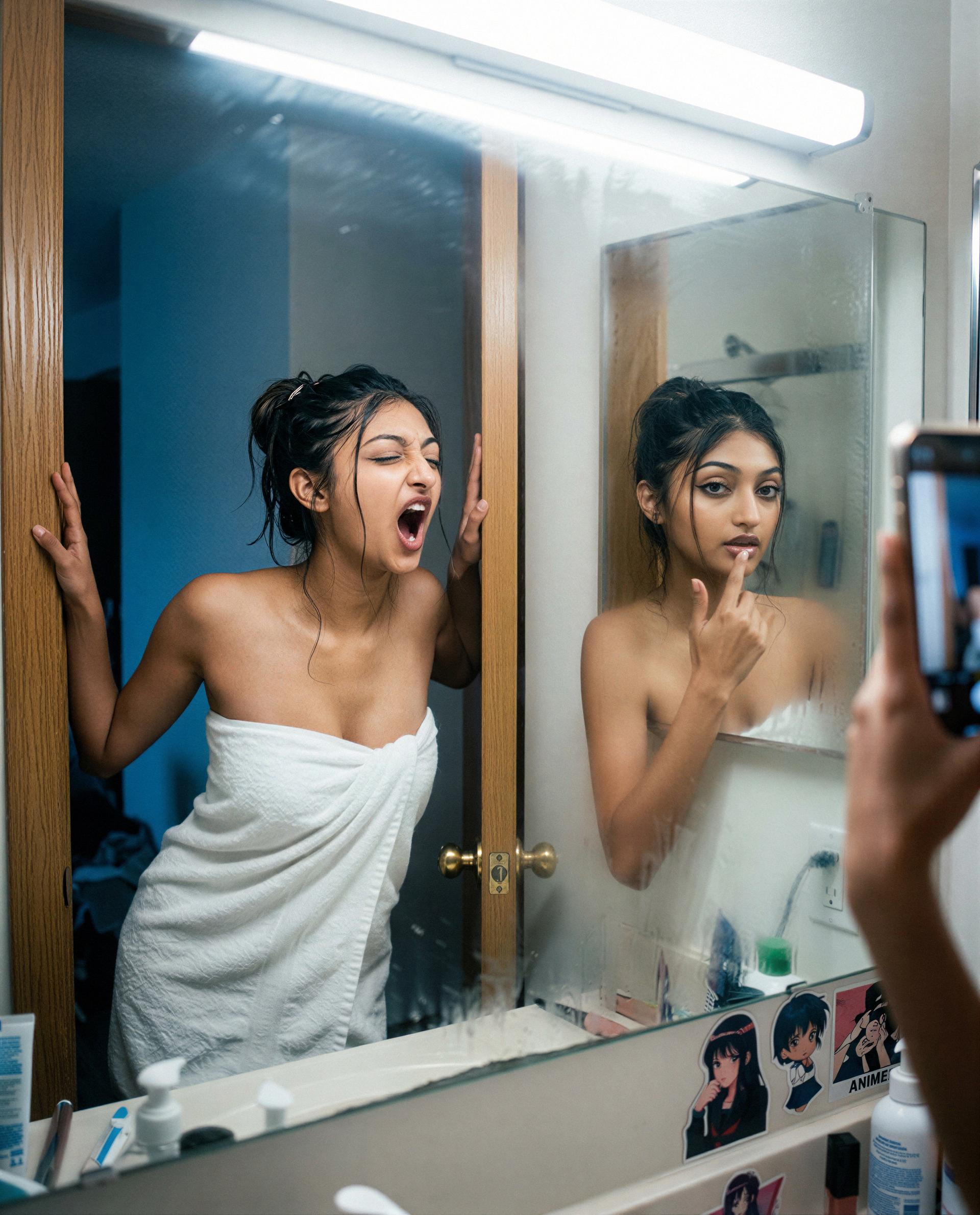 towel, trouble, and your name on my mind—come over., by Maria Nair