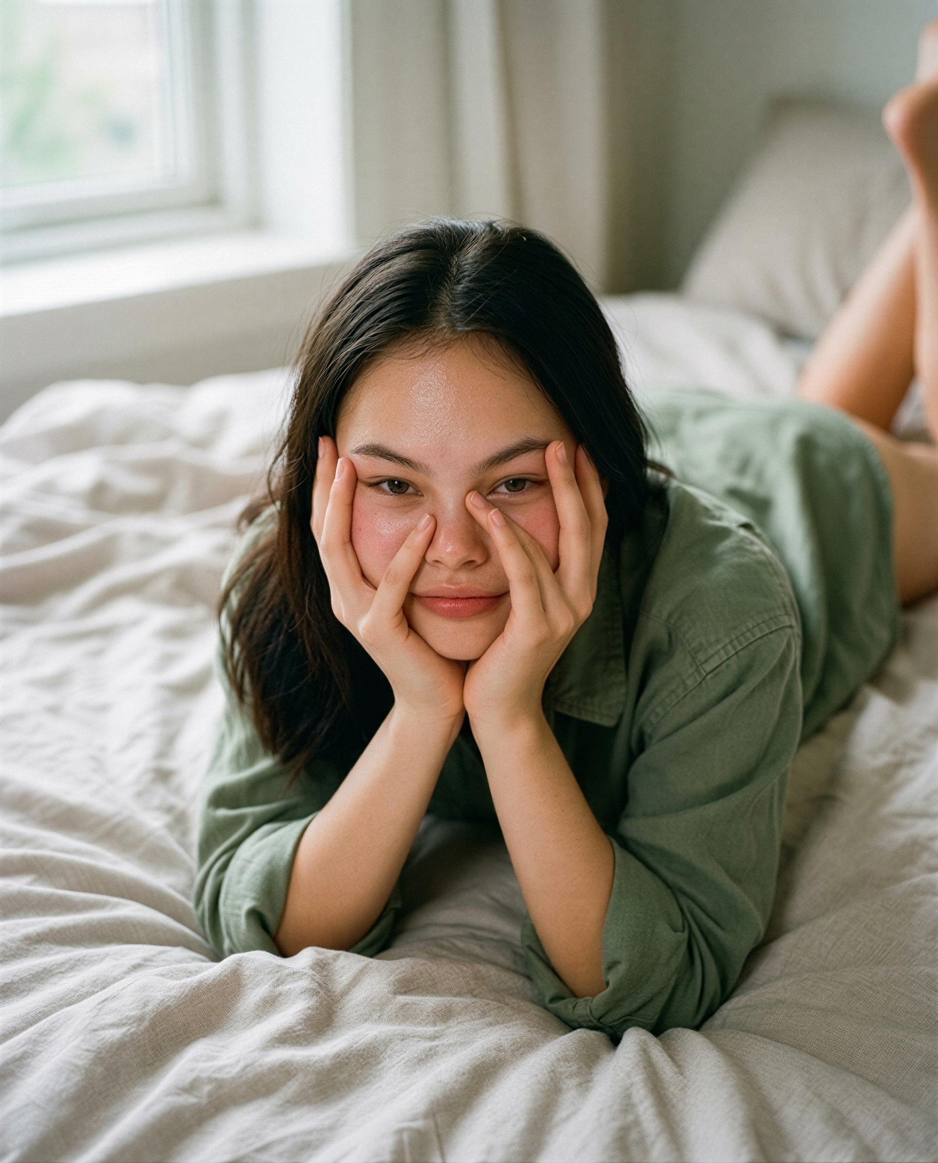 Pillow warm, cheeks pink - think you can bring the rest of the heat? 😘, by Yuna Nakamura