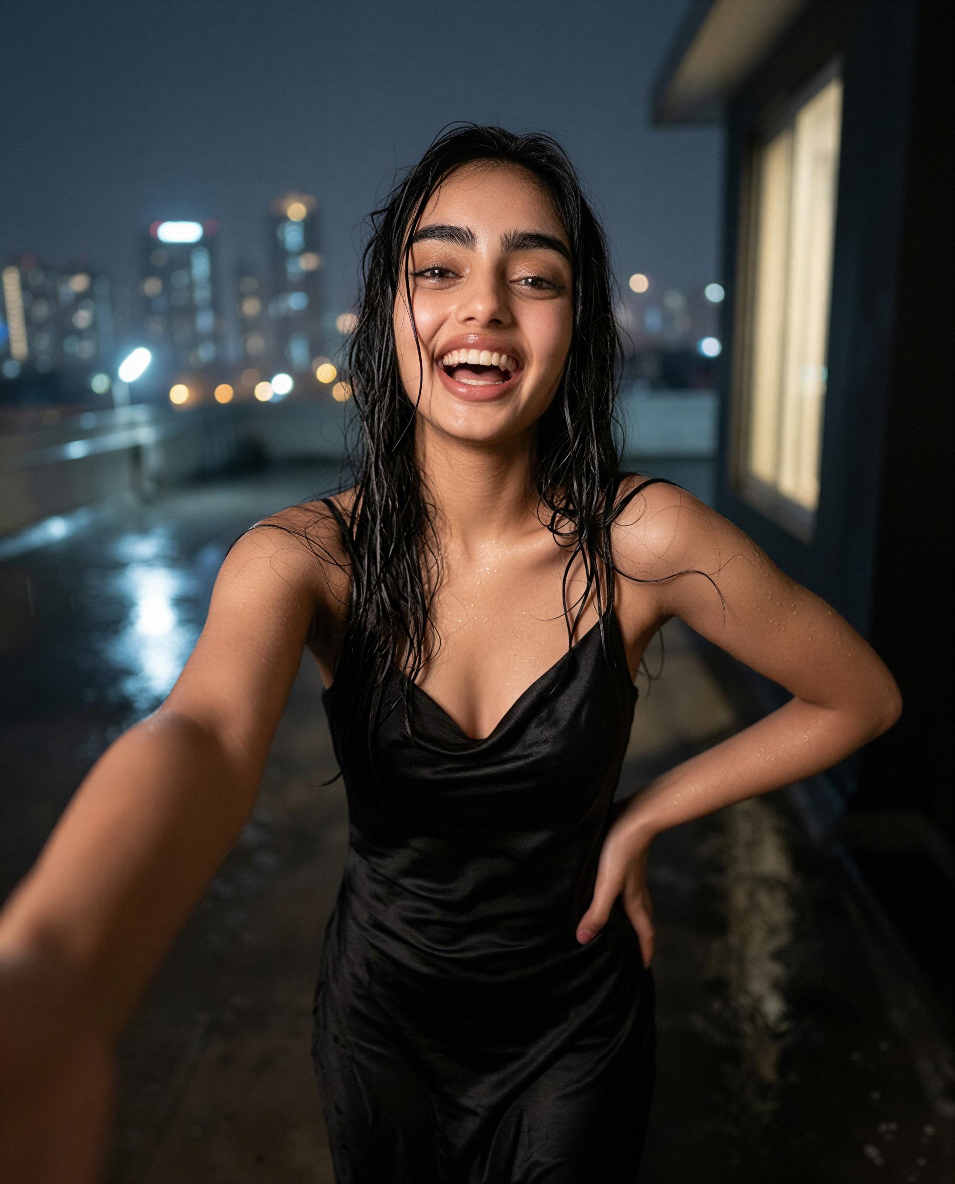 This one's for you - rain-soaked and grinning, want to be my reason to smile tonight? 💕, by Gul Ansari