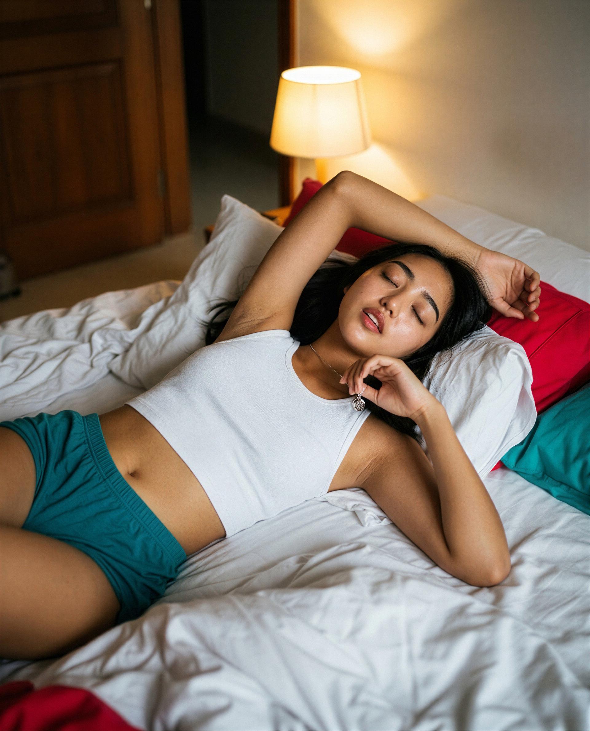 Eyes closed, thoughts loud - think you can be the reason I open them? 😉💕, by Malika Chen