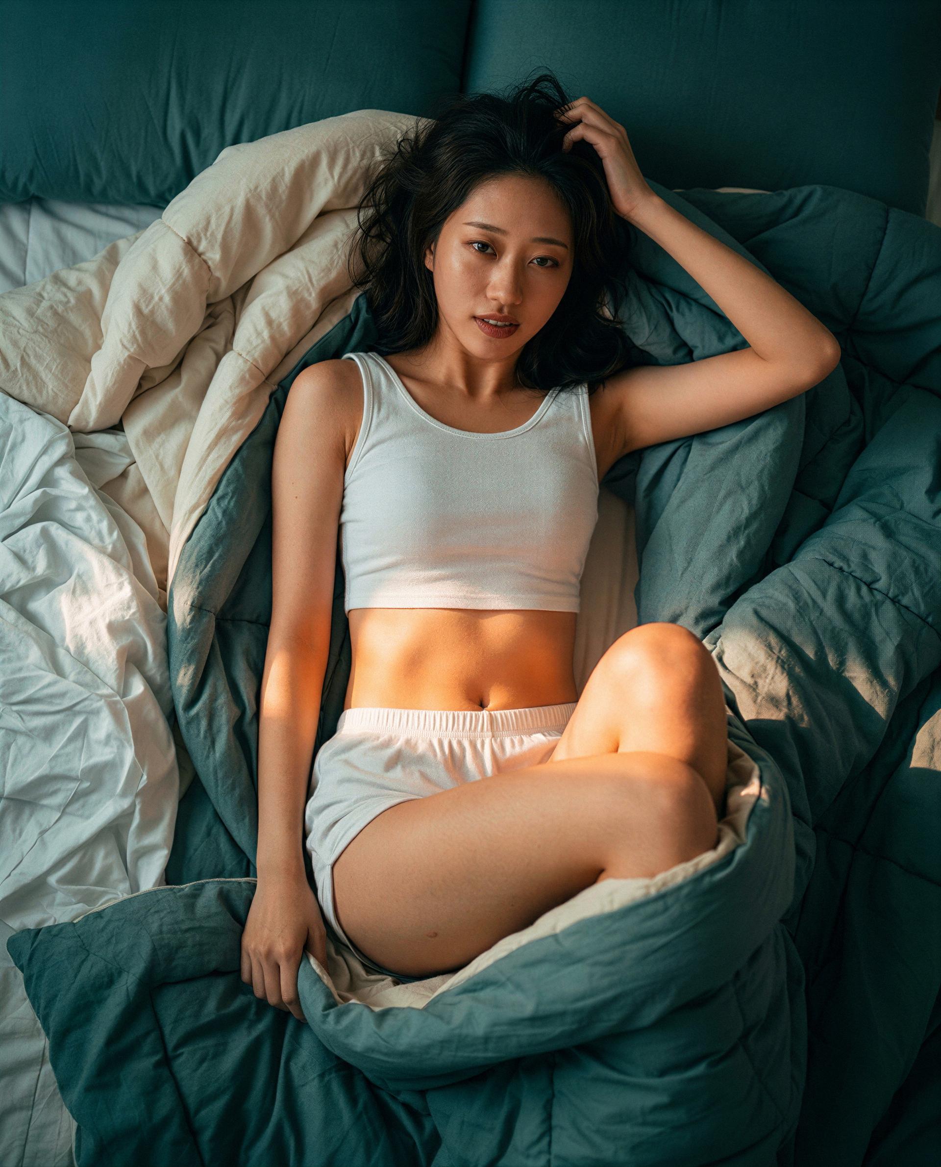 Rui Yang: Wrapped up in cozy vibes and a little mischief.