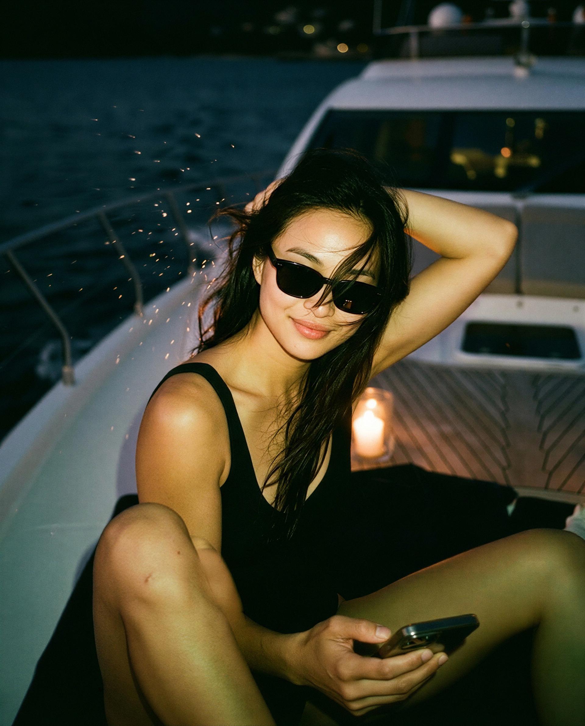 Boat, candlelight, and a little mischief - tip me and I’ll keep you up for all the best reasons 😉, by Kaori Fukushima