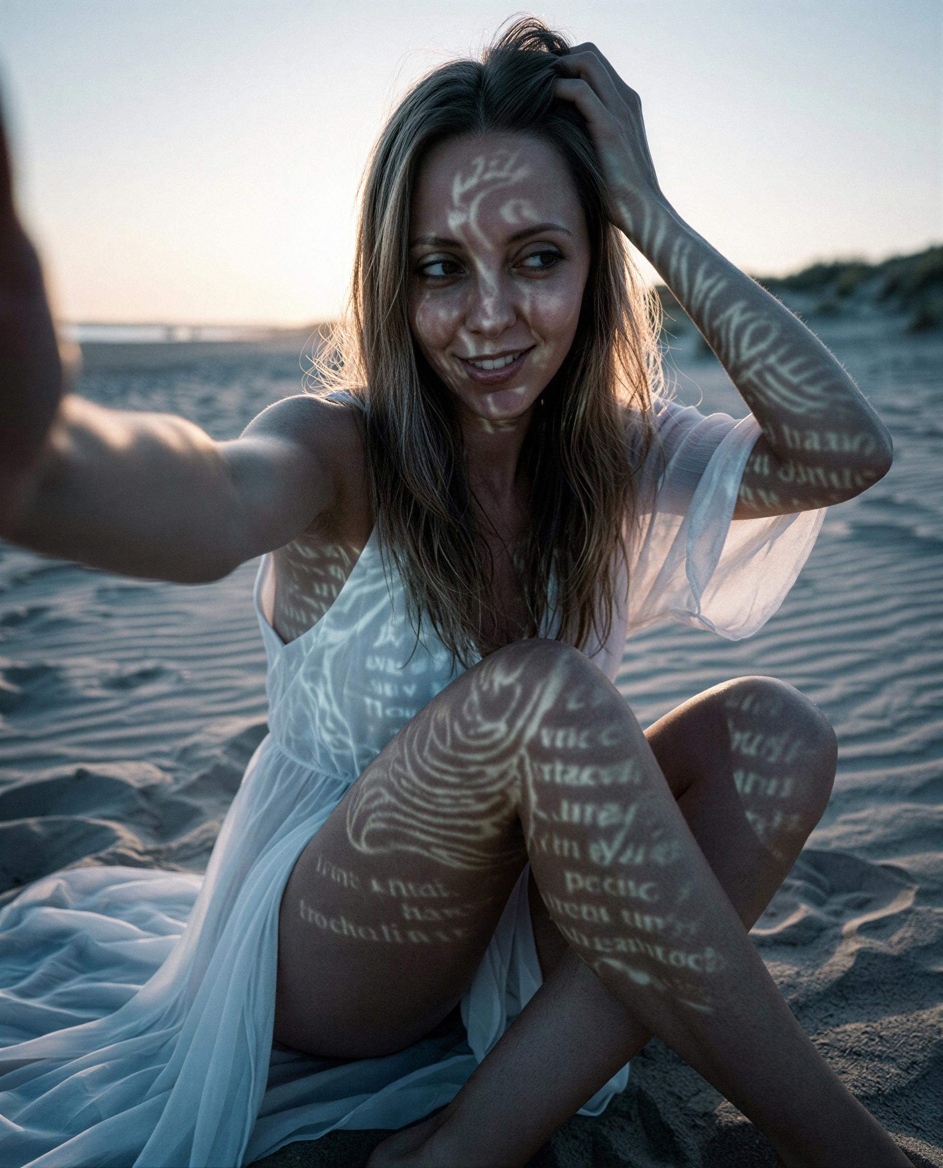 Words traced on me, thoughts of you—wanna come closer and read every line? 😉, by Melike Yildiz