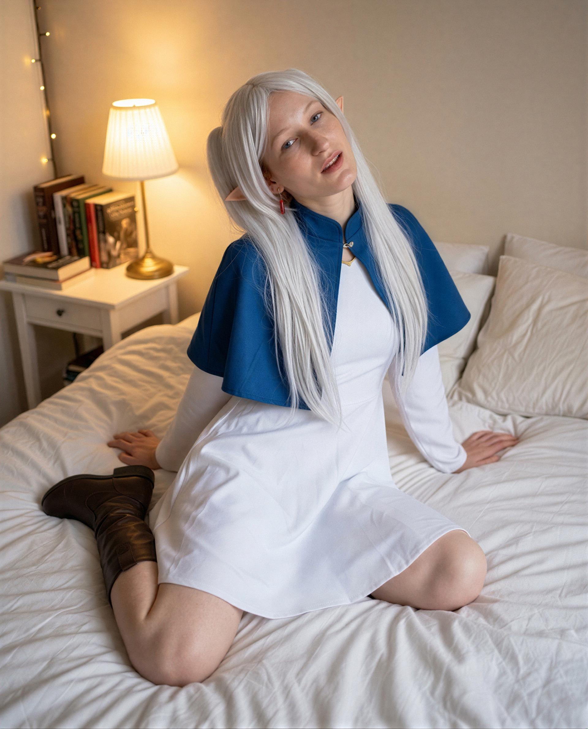 Pointy ears, white hair, and a lap with your name on it - come make this elf yours? 😉💕, by Lucia Schulz