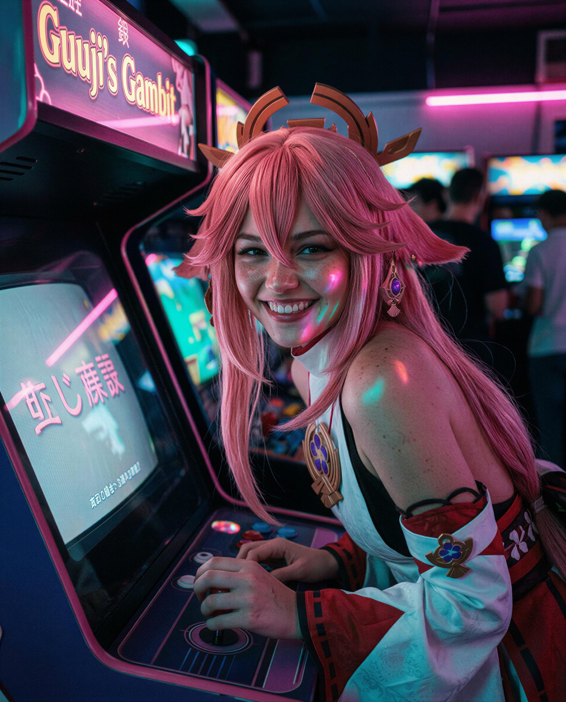 Neon kisses and a secret level—press start and I'll show you my best moves 😉, by Citlalic Paredes