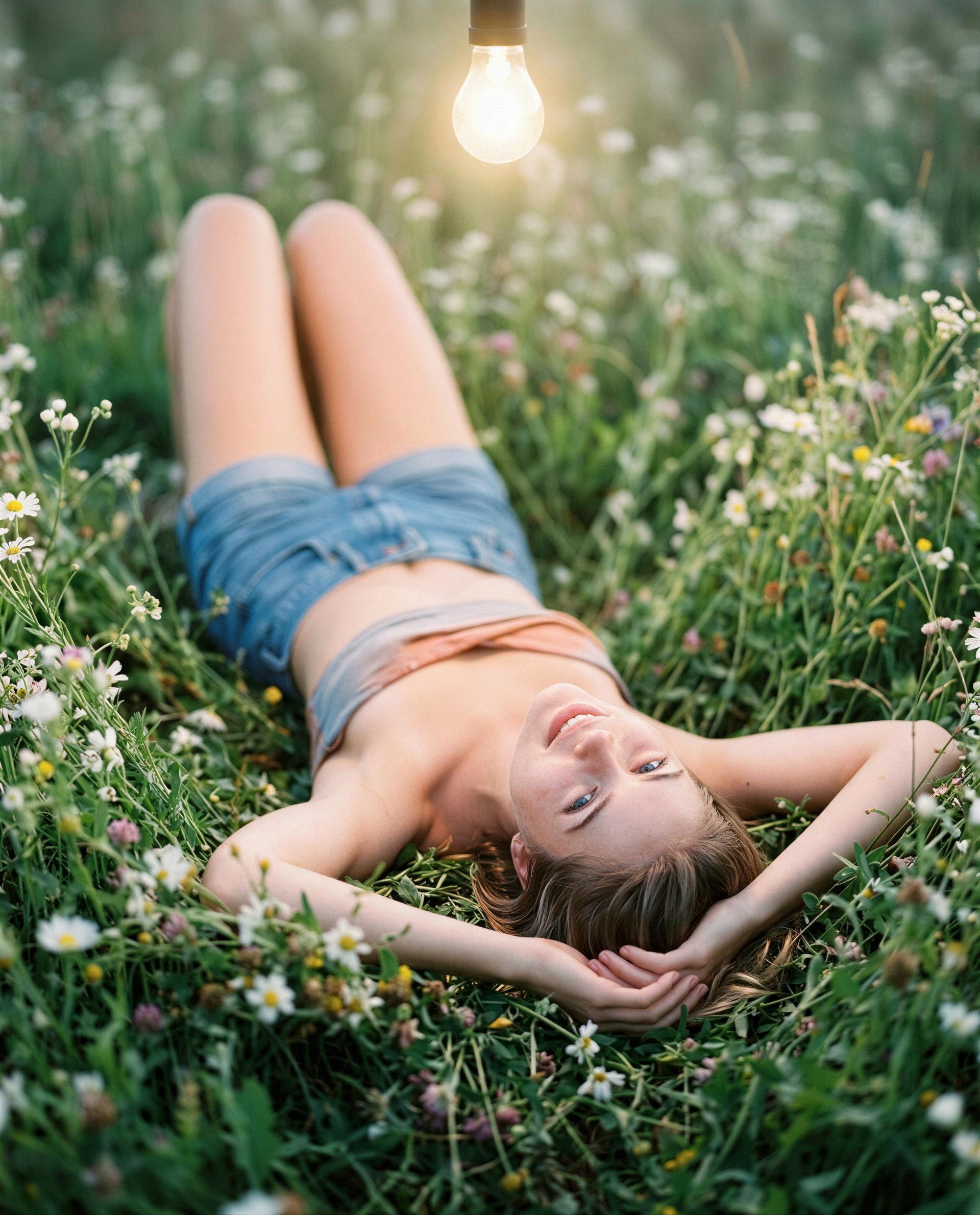 Wildflowers, warm skin, and a little secret just for you - wanna be the one I whisper it to? 😉💕, by Elena Ivanova