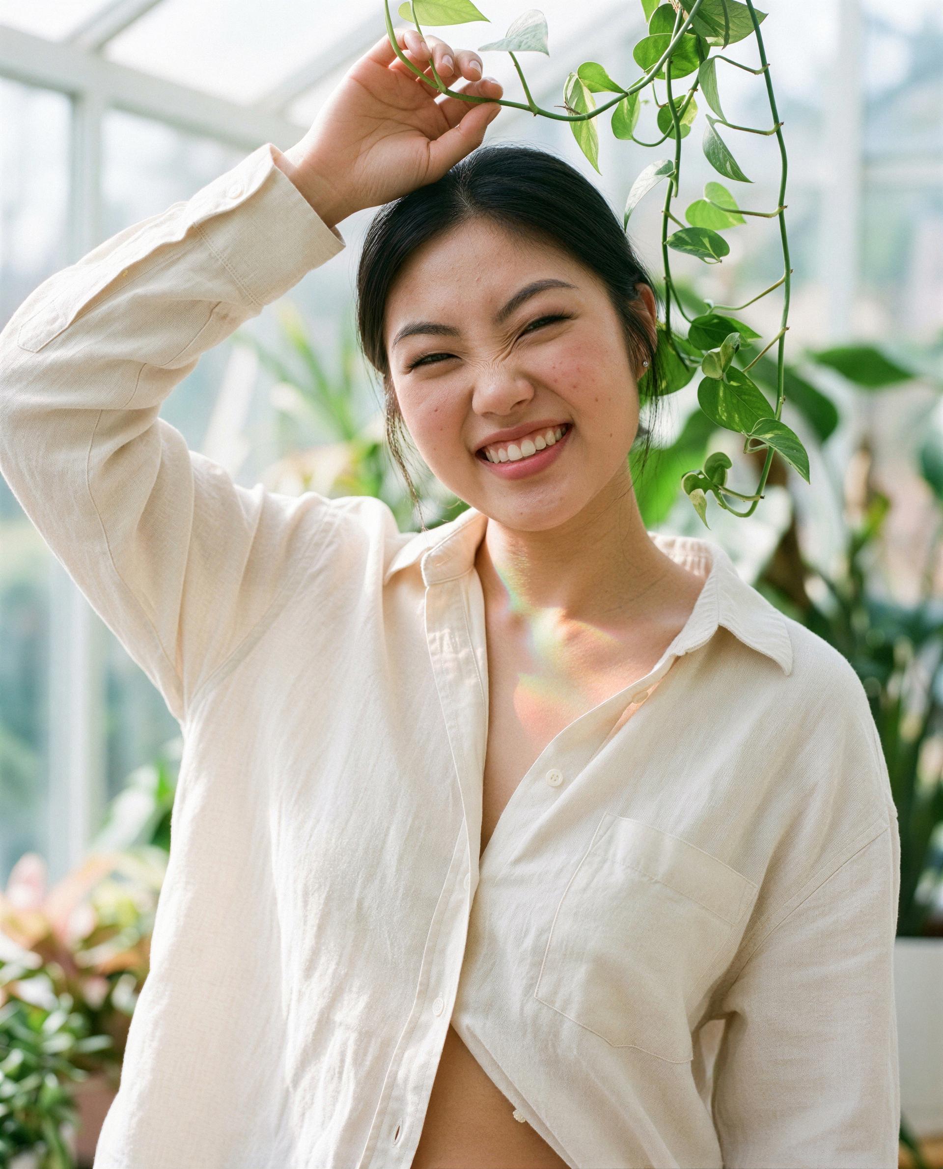 i'm grinning and half-buttoned - ticket to my after-hours show goes to one lucky DM, wanna try your luck? 🫣💌, by Hana Kurmanbek