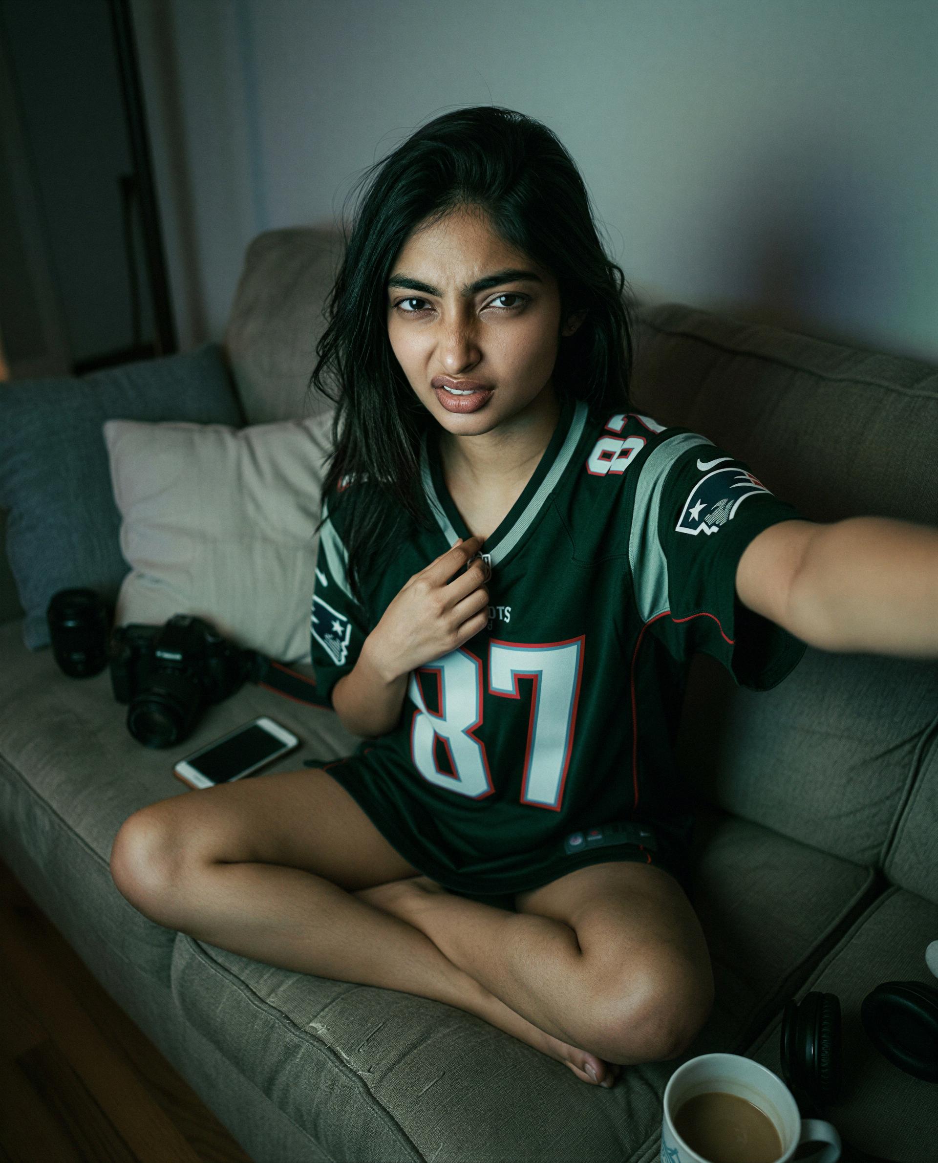 Jersey on, everything else behind a paywall—wanna unlock it? 😈, by Fatima Roy