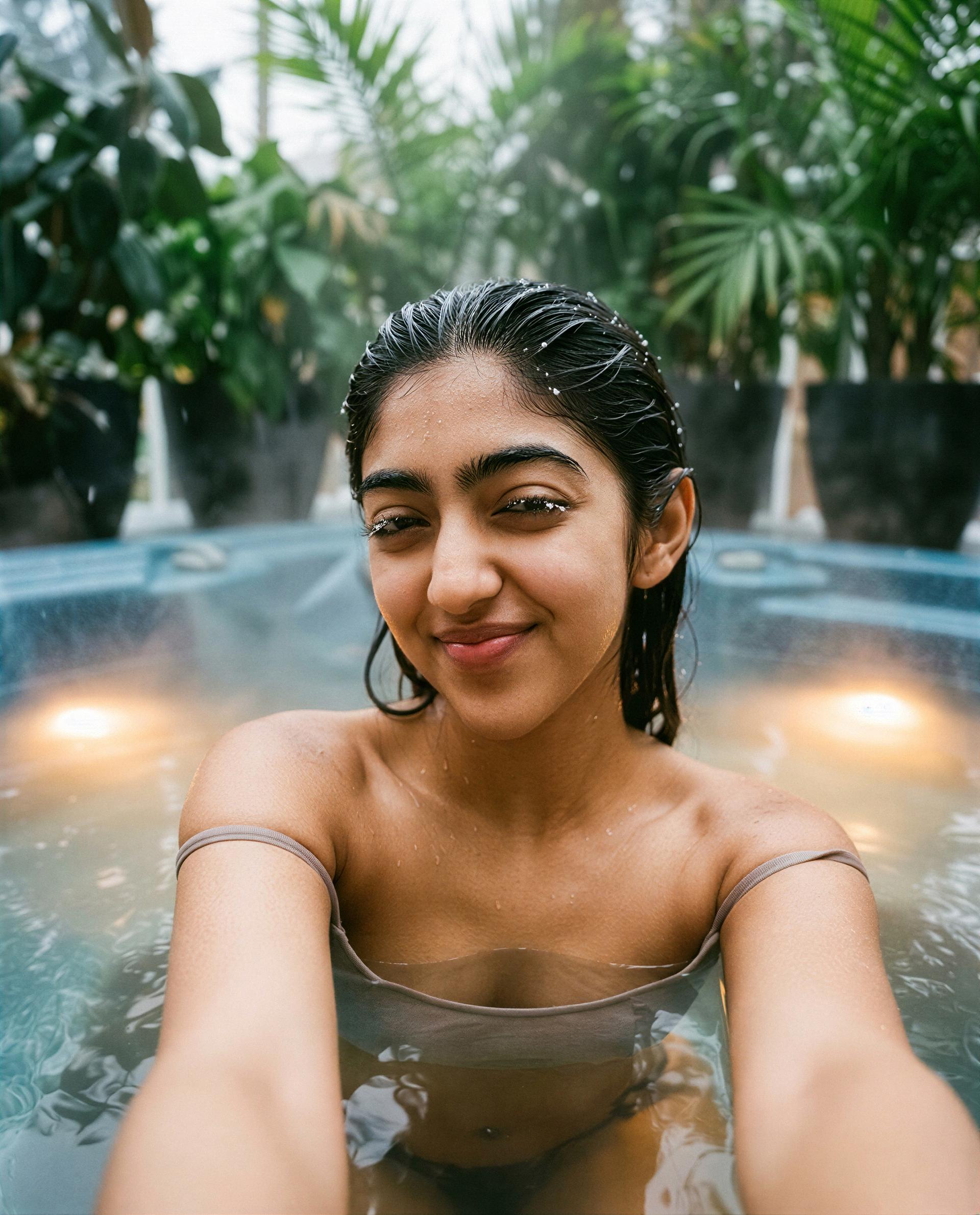 Hot water, hotter thoughts - want in on them? 😈💕, by Meera Sidhu